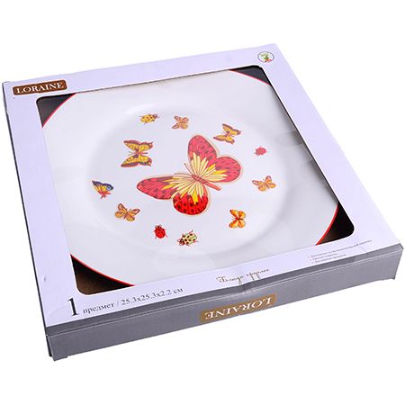 Блюдо круглое 25.5 см Романтика доломит 30787 LORAINE