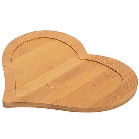 Менажница Сердце 2 секции с подставкой 2 предмета фарфор/дерево 12088 LORAINE