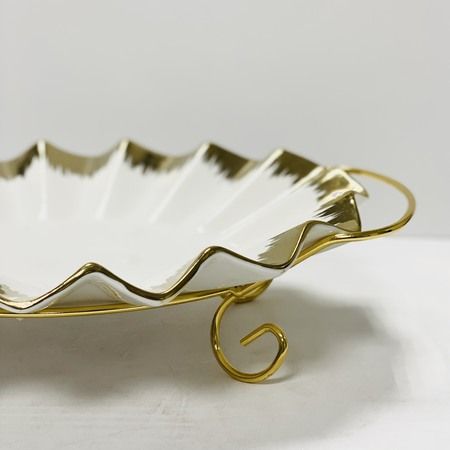 Фруктовница 39.5х27.5х9 см 2 предмета фарфор/металл LORAINE 12099