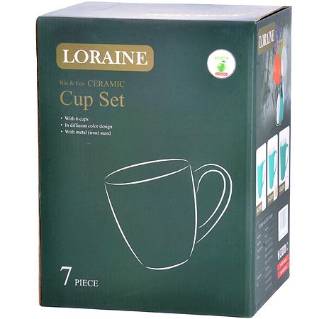 23138 Набор чашек 6 пр на мет подс 350мл LR (х6)