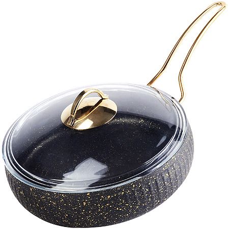 Набор посуды 2 предмета 3+4л черный с серебристыми ручками Mayer&Boch