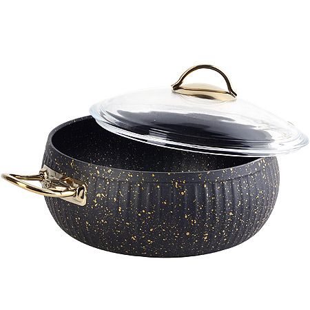 Набор посуды 2 предмета 3+4л черный с серебристыми ручками Mayer&Boch