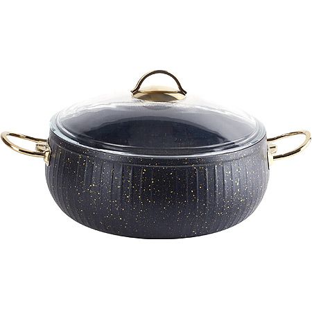 Набор посуды 2 предмета 3+4л черный с серебристыми ручками Mayer&Boch