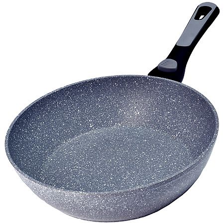 Сковорода 26 см мраморное покрытие, съемная ручка, серая Mayer&Boch