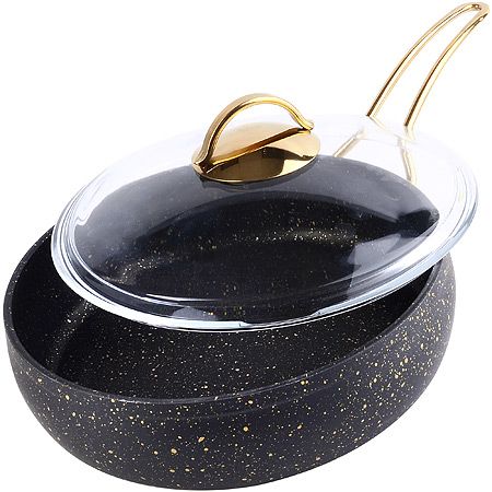 Набор посуды 10 предметов 3+3+4+4,5+7 л, золотистые ручки Mayer&Boch