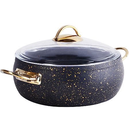 Набор посуды 10 предметов 3+3+4+4,5+7 л, золотистые ручки Mayer&Boch