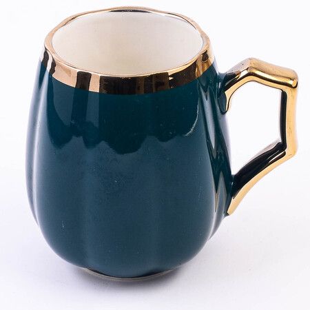 Набор кружек 6 шт 370 мл на подставке 7 предметов, фарфор/металл LORAINE 12083
