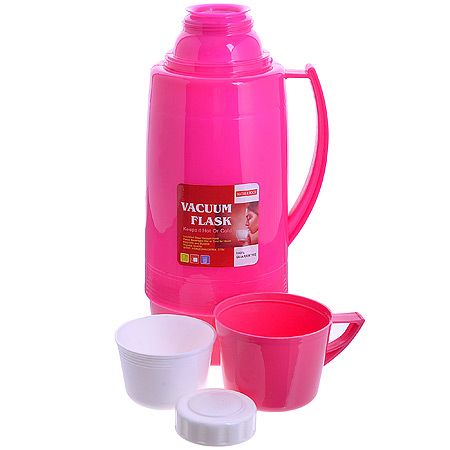 Термос 1,8л пластик стеклянная колба розовый Mayer&Boch