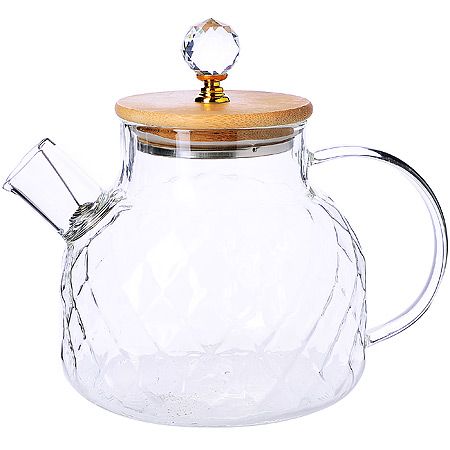 Заварочный чайник 1 л стекло/бамбук 3 предмета 093 LORAINE