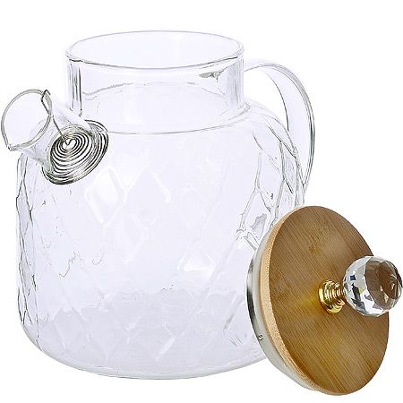 Заварочный чайник 1 л стекло/бамбук 3 предмета 093 LORAINE