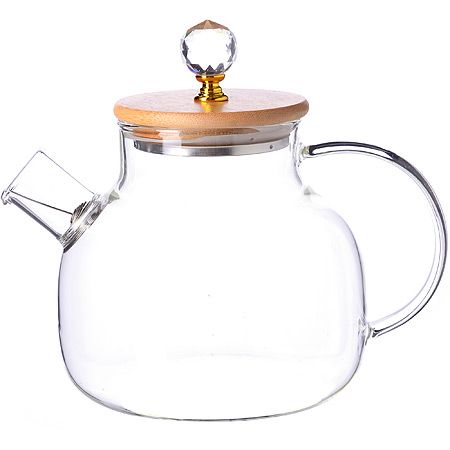 Заварочный чайник 1 л стекло/бамбук 3 предмета 095 LORAINE