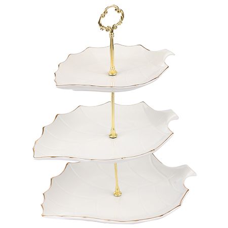 Конфетница 3 яруса 4 предмета фарфор LORAINE 90022-138A