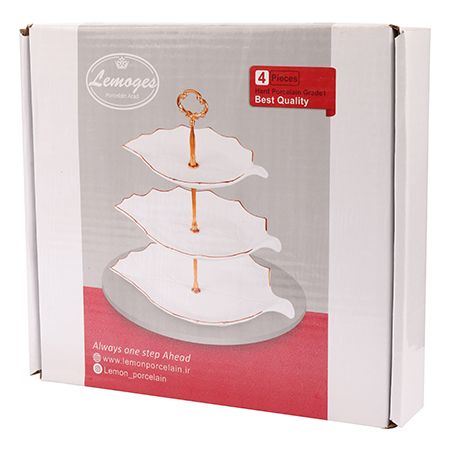 Конфетница 3 яруса 4 предмета фарфор LORAINE 90022-138A