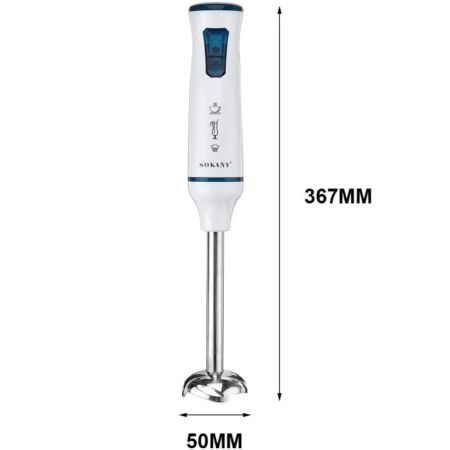 Блендер погружной (500 Вт металлическая белая ручка) SOKANY 6015