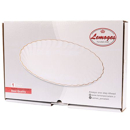 Блюдо сервировочное для подачи 40x25 см фарфор LORAINE 90042-503L