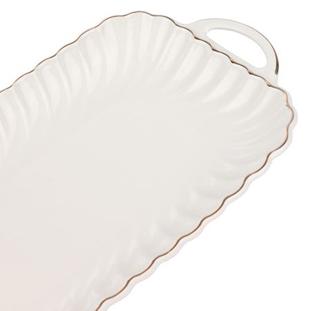Блюдо сервировочное для подачи 37x16 см фарфор LORAINE 90047-505M