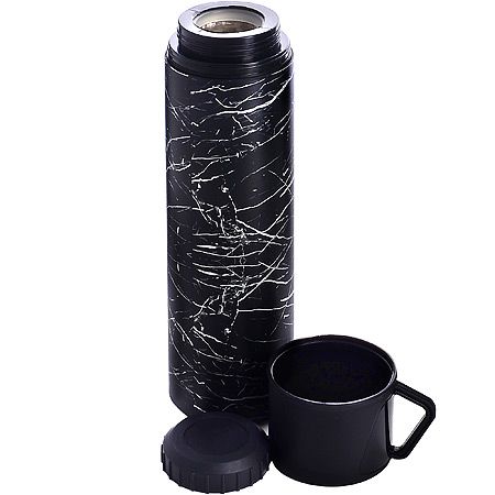 Термос 410 мл стеклянная колба + 1 кружка Mayer&Boch черный