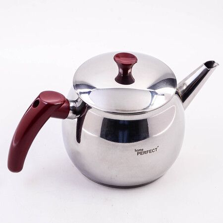 Чайник металлический 1.5 л Home Perfect Kure, нержавеющая сталь/пластик 800-211
