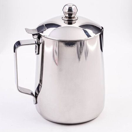 Молочник питчер с крышкой 1 л Hascevher Semazen, нержавеющая сталь 800-207