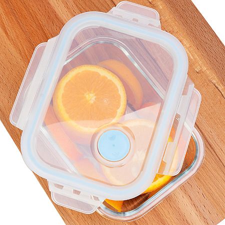 Контейнер-жаровня 640 мл стекло/пластик