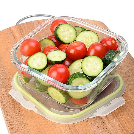 Контейнер-жаровня 800 мл стекло/пластик