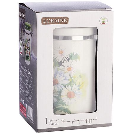 Банка для сыпучих 750 мл 'Ромашка' LORAINE