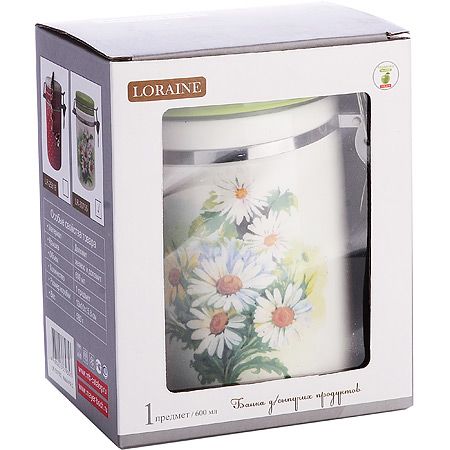 Банка для сыпучих 600 мл 'Ромашка' LORAINE
