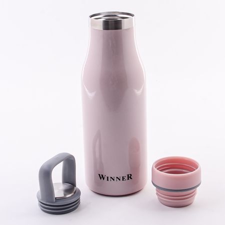 Термобутылка светло-розовая 510 мл, нержавеющая сталь 8294-1