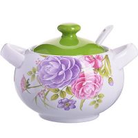 Сахарница 375 мл с крышкой, с ложкой Камелия LORAINE