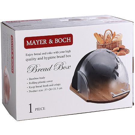 Хлебница 37x26х21,5 см черная Mayer&Boch