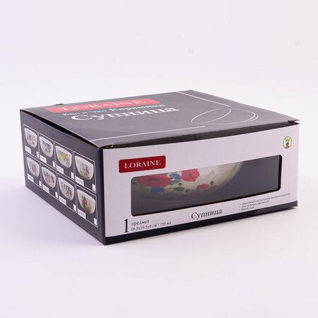 Супница 750 мл Цветущие Маки доломит LORAINE 60274
