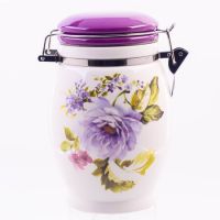 Банка для сыпучих 900 мл Очарование, доломит/металл LORAINE 60234