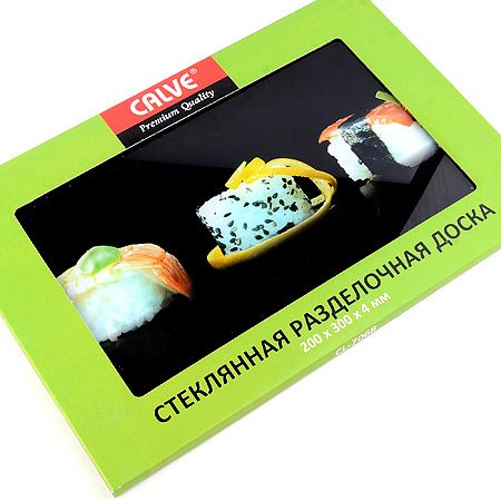 Доска разделочная 20x30 см стеклянная суши 3 CALVE