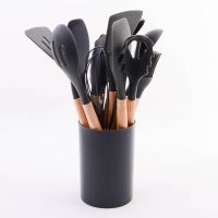 Набор кухонных принадлежностей на подставке 12 предметов, силикон/пластик 24-01-TM