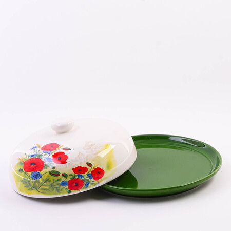 Блюдо для блинов 23,8х11 см Цветущие Маки LORAINE 60279
