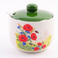 Сахарница 3 предмета 520 мл Цветущие Маки доломит LORAINE 60281