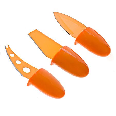 Ножи для сыра 3шт оранжевый