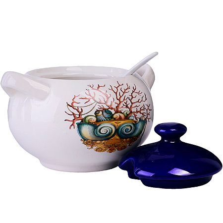 Сахарница с крышкой 375 мл с ложкой 3 предмета Страна чудес 30812 LORAINE