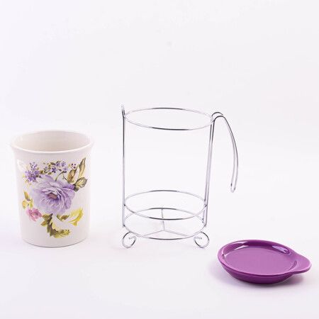 Подставка для столовых приборов, 3 предмета Очарование доломит LORAINE 60242
