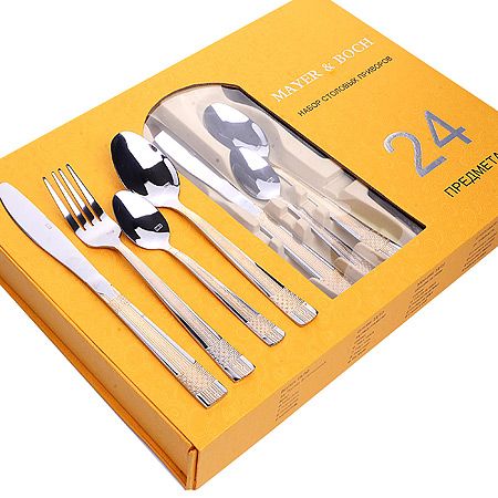 Набор столовых приборов 24 предмета в подарочной упаковке Mayer&Boch 