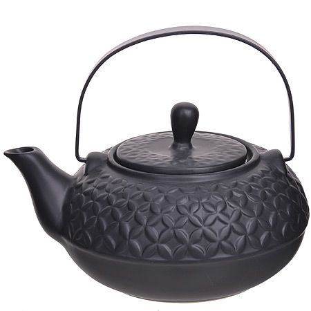 Заварочный чайник 800 мл, керамика, черный 28690 LORAINE
