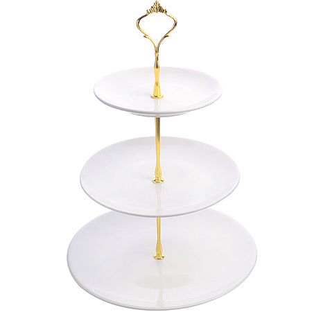 Конфетница 3х ярусная 15-20-25 см фарфор 012