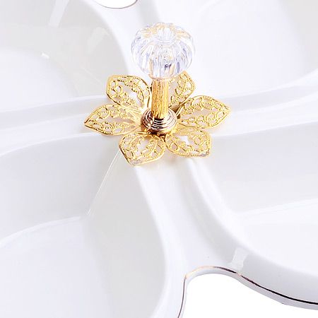 Менажница фарфор 4 секции 25х25х4 см LORAINE