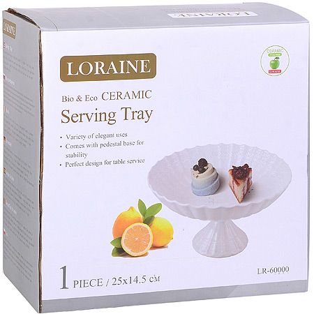 Ваза для фруктов 25х25х14.5 см, фарфор LORAINE 60000
