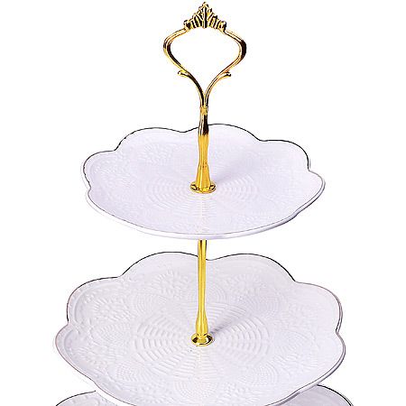 Конфетница 3х ярусная 15-19,5-25 см фарфор LORAINE
