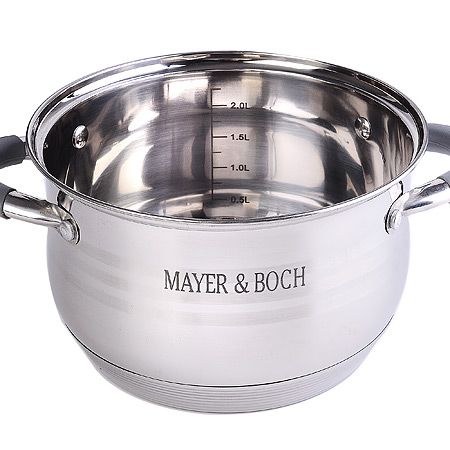 Кастрюля 2,9 л из нержавеющей стали, с крышкой 943 Mayer&Boch