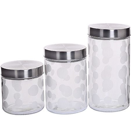 Банки для сыпучих продуктов 3 предмета 1,7+1,25+0,85 л Mayer&Boch