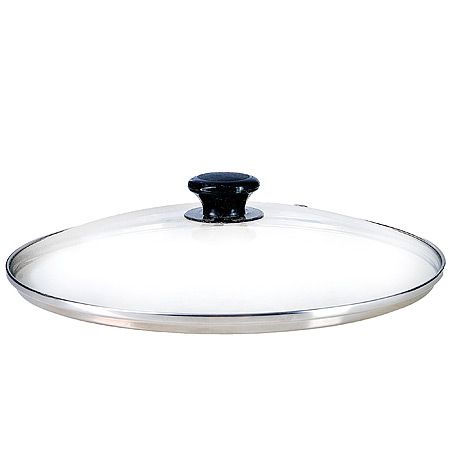 Крышка Mayer&Boch 30 см с черной ручкой и металлическим ободоком