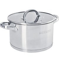 Кастрюля с крышкой 20 см 3,8 л стальная Mayer&Boch