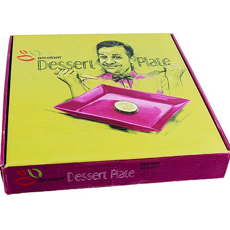 Набор тарелок из 7шт 'Аркофам' Роза на сером фоне